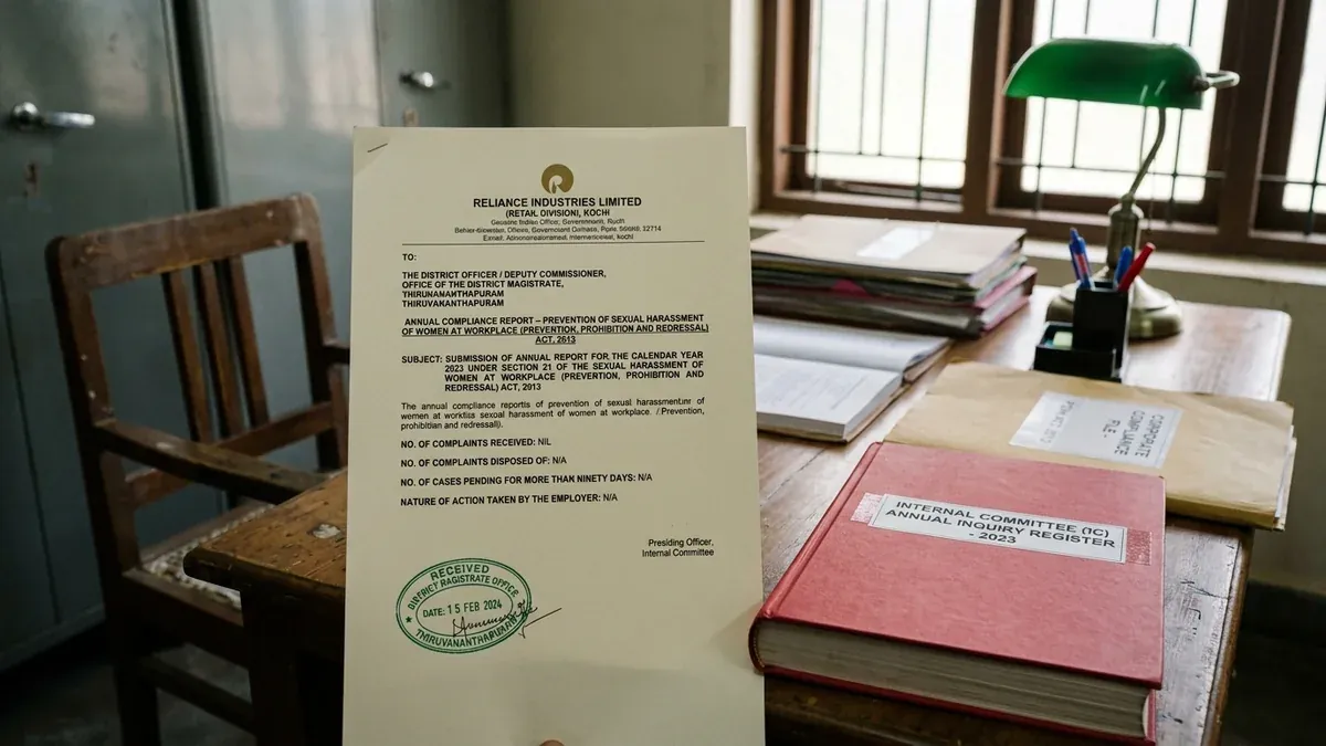 Annual POSH Compliance Filing: Mandatory Report to District Officer under Section 21 POSH Act 2013 - Urban Rights Legal
