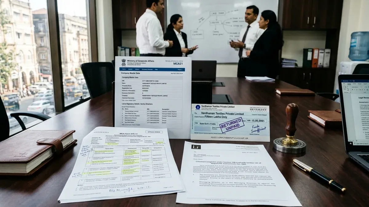 Sec 141 NI Act: Director Cheque Bounce - Urban Rights Legal