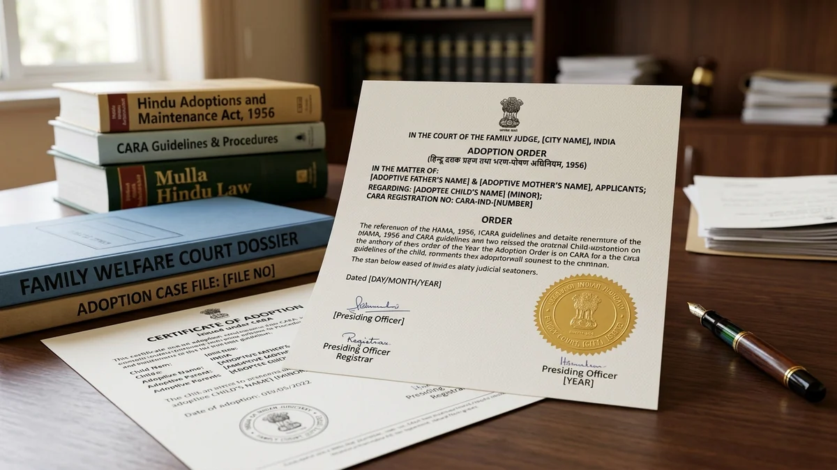 Child Adoption Process CARA Guidelines HAMA Court Order India