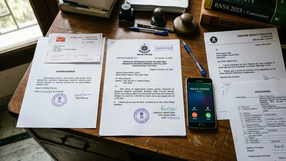 Police Station Call Sec 35 BNSS Notice - Urban Rights Legal